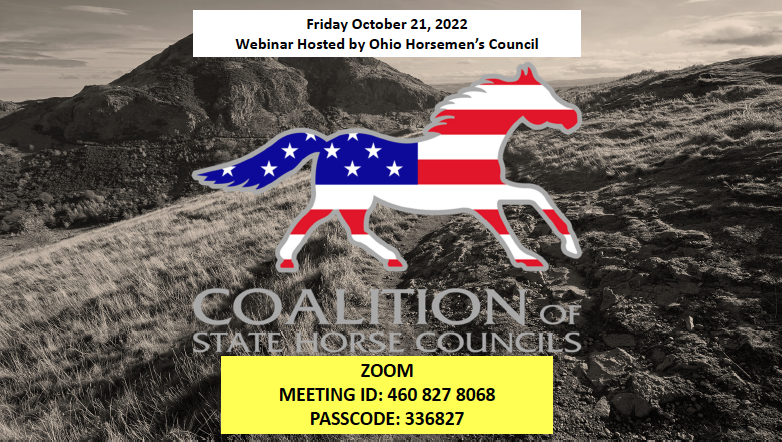 The Fall CSHC Meeting hosted by Ohio Horseman’s Council